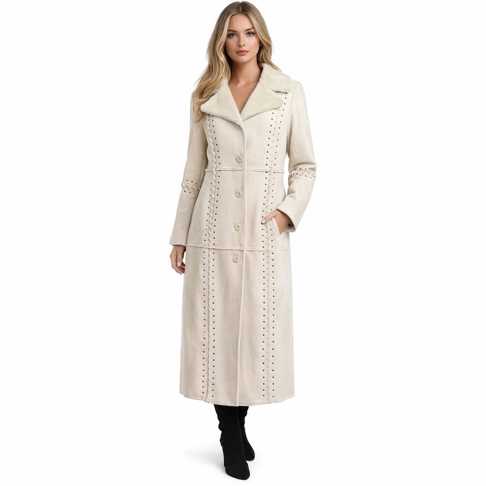 DENNIS BASSO | Faux Suede Bohemian Coat